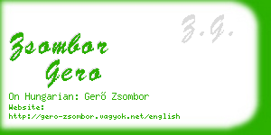 zsombor gero business card